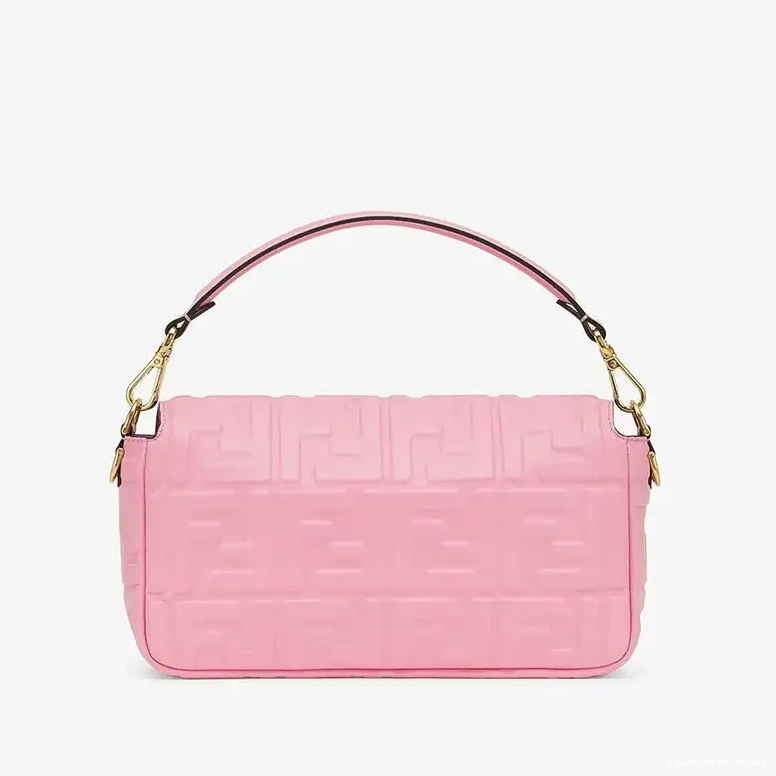 Affordable In Bag Medium Nappa Leather Motif Baguette Fendi Pink FF 0510